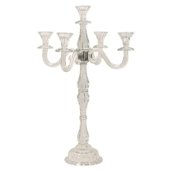 Decostar™ Crystal 5 Head Candle Holder Table Centerpiece 23"