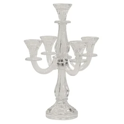 Decostar™ Crystal 5 Head Candle Holder Table Centerpiece 13¾"