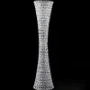 Decostar™ Crystal Hurricane Vase For Flowers 35 ½" - Silver