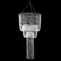 Decostar™ Crystal Iridescent Diamond Cut Bead, Cascade Chandelier 48"