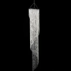 Decostar™ Crystal Iridescent Diamond Cut Bead, Spiral Chandelier 72"