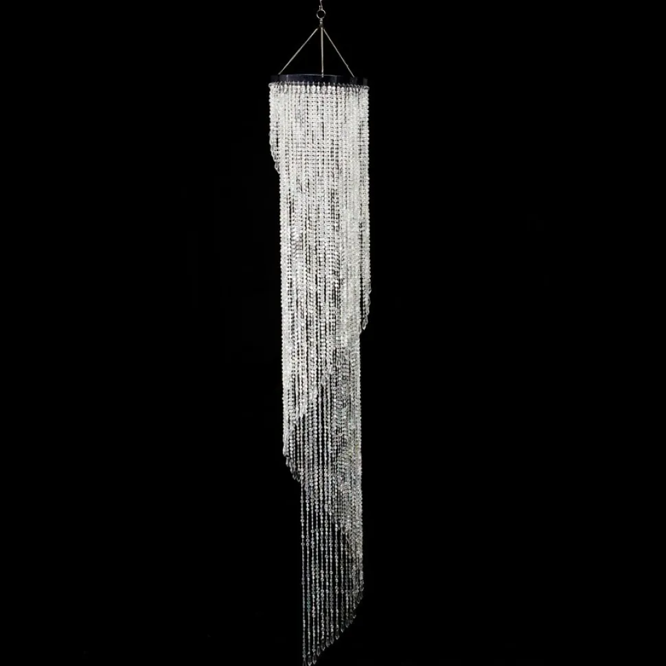 Decostar™ Crystal Iridescent Diamond Cut Bead, Spiral Chandelier 72"