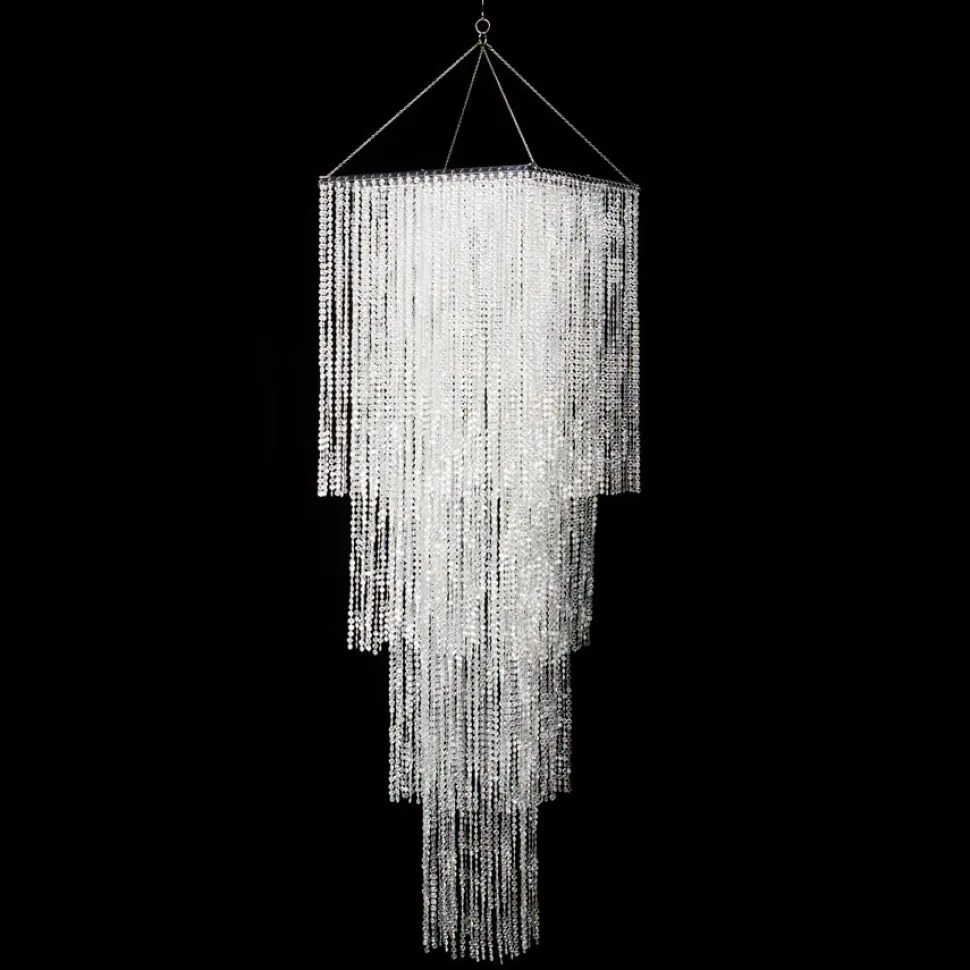 Decostar™ Crystal Iridescent Diamond Cut Bead, Square Crystal Chandelier
