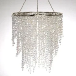 Decostar™ Crystal Iridescent Diamond Cut Chandelier Short Three Layered