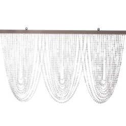 DecoStar™ Crystal Iridescent Diamond Cut Curtain Header Rods -Swag Pattern