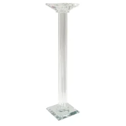 Decostar™ Crystal Pillar Candle Holder With Mirror Base 18"