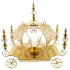 Decostar™ Crystal Pumpkin Carriage Candle Holder 23½" - Gold