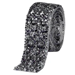 Decostar™ Crystal Rhinestone Adhesive Strips 1.2" - Black