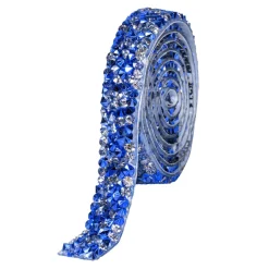 Decostar™ Crystal Rhinestone Adhesive Strips 0.4" - Royal Blue