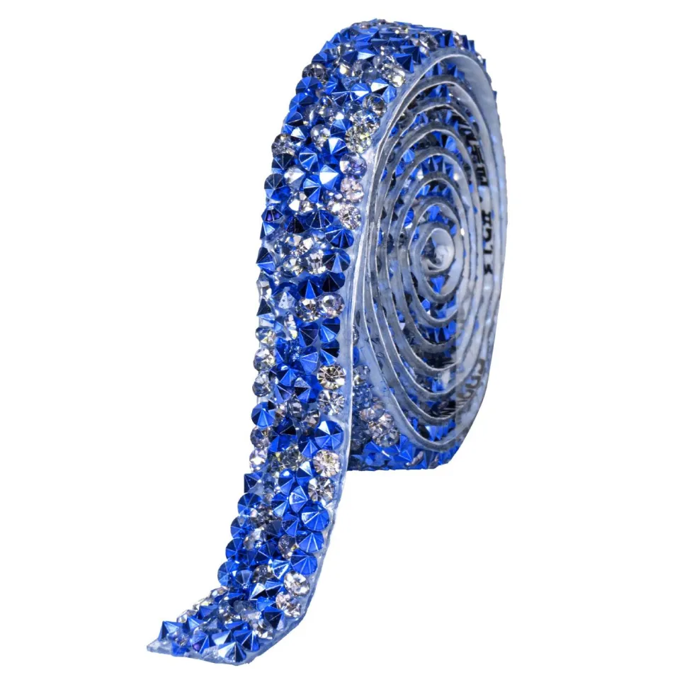 Decostar™ Crystal Rhinestone Adhesive Strips 0.4" - Royal Blue