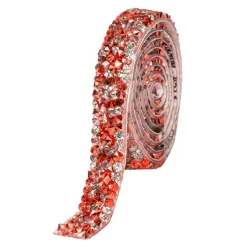 Decostar™ Crystal Rhinestone Adhesive Strips 0.4" - Red