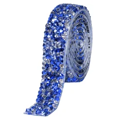 Decostar™ Crystal Rhinestone Adhesive Strips 0.6" - Royal Blue