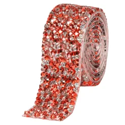 Decostar™ Crystal Rhinestone Adhesive Strips 1.2" - Red