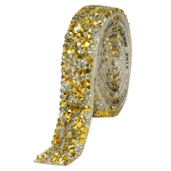 Decostar™ Crystal Rhinestone Adhesive Strips 0.6" - Gold