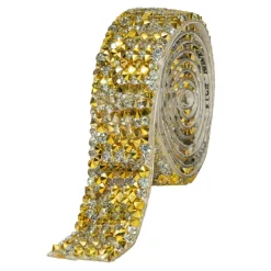 Decostar™ Crystal Rhinestone Adhesive Strips 0.78" - Gold