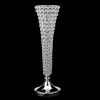 Decostar™ Crystal Trumpet Vase For Flowers 23" - Silver