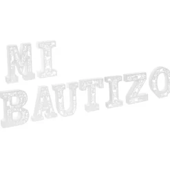 Decostar™ Decorative Light "MI BAUTIZO" Each Letter 19¾" TALL- White