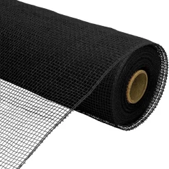 Decostar™ Decorative Plain Poly Mesh Roll 10" - Black