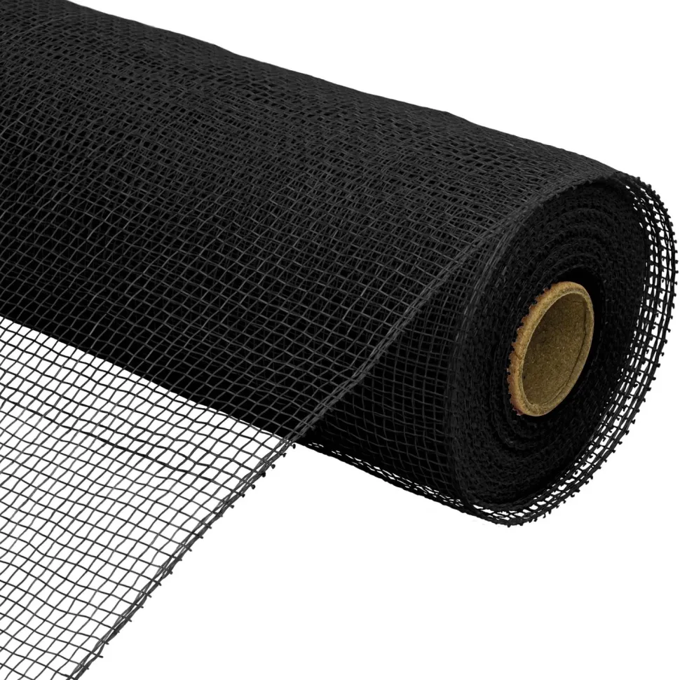 Decostar™ Decorative Plain Poly Mesh Roll 10" - Black