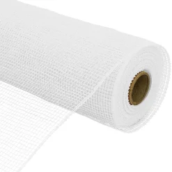 Decostar™ Decorative Plain Poly Mesh Roll 10" - White