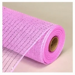 Decostar™ Decorative Poly Mesh Roll w/ Silver Metallic Stripes - MANY COLOR OPTIONS - 10 Rolls - 21" x 10 YARDS