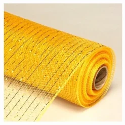 Decostar™ Decorative Poly Mesh Roll w/ Silver Metallic Stripes - MANY COLOR OPTIONS - 10 Rolls - 21