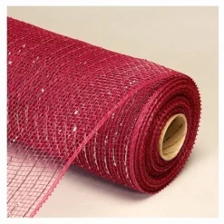 Decostar™ Decorative Poly Mesh Roll w/ Silver Metallic Stripes - MANY COLOR OPTIONS - 10 Rolls - 21