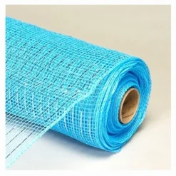 Decostar™ Decorative Poly Mesh Roll w/ Silver Metallic Stripes - MANY COLOR OPTIONS - 10 Rolls - 21