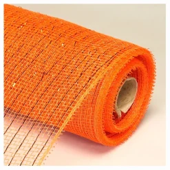 Decostar™ Decorative Poly Mesh Roll w/ Matching Metallic Stripes - MANY COLOR OPTIONS - 10 Rolls - 21" x 10 YARDS