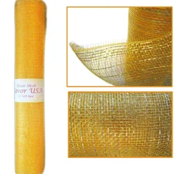 Decostar™ Decorative Poly Mesh Roll w/ Matching Metallic Stripes - MANY COLOR OPTIONS - 10 Rolls - 21