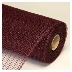 Decostar™ Decorative Poly Mesh Roll w/ Matching Metallic Stripes - MANY COLOR OPTIONS - 10 Rolls - 21
