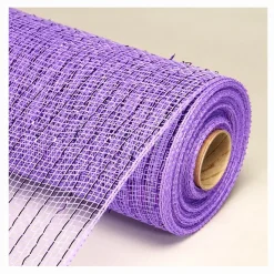Decostar™ Decorative Poly Mesh Roll w/ Matching Metallic Stripes - MANY COLOR OPTIONS - 10 Rolls - 21