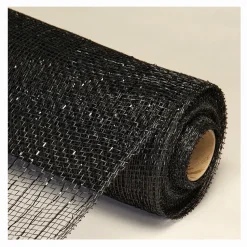 Decostar™ Decorative Poly Mesh Roll w/ Matching Metallic Stripes - MANY COLOR OPTIONS - 10 Rolls - 21