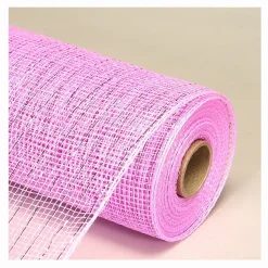 Decostar™ Decorative Poly Mesh Roll w/ Matching Metallic Stripes - MANY COLOR OPTIONS - 10 Rolls - 21