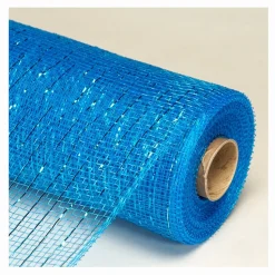 Decostar™ Decorative Poly Mesh Roll w/ Matching Metallic Stripes - MANY COLOR OPTIONS - 10 Rolls - 21