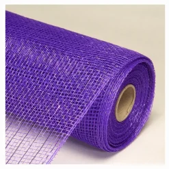 Decostar™ Decorative Poly Mesh Roll w/ Matching Metallic Stripes - MANY COLOR OPTIONS - 10 Rolls - 21