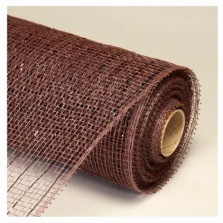 Decostar™ Decorative Poly Mesh Roll w/ Matching Metallic Stripes - MANY COLOR OPTIONS - 10 Rolls - 21