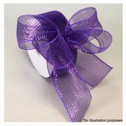 Decostar™ Decorative Poly Mesh Ribbon Roll w/ Full Metallic Foil - 18 Rolls - 2.5
