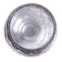 DecoStar™ Diamond Design Mirrored Glass w/ Antiqued Black Metal Trim Candle Holder - 5.5" - 6 PACK