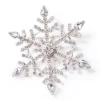 DecoStar™ Diamond Winter Holiday Snowflake Decorative Brooch in Silver