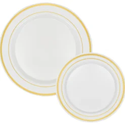 Decostar™ Disposable Deluxe Plate Set 50pc/set - Gold