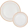 Decostar™ Disposable Deluxe Plate Set 50pc/set - Rose Gold