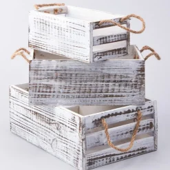 Decostar™ Distressed Wooden Crates - 3 Piece Set