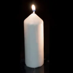 Decostar™ Dome Top Press Unscented Pillar Candle 2" x 6" - 24 Pieces - White