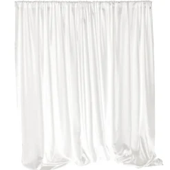 Decostar™ Economy Extra Wide Polyester Backdrop Drape Panel - 10ft Tall x 20ft Wide - White