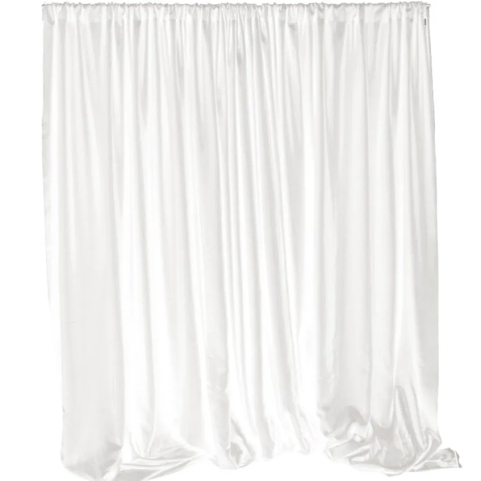 Decostar™ Economy Extra Wide Polyester Backdrop Drape Panel - 10ft Tall x 20ft Wide - White