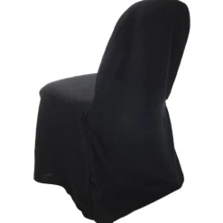 Decostar™ Economy Polyester Folding Chair Cover - Black