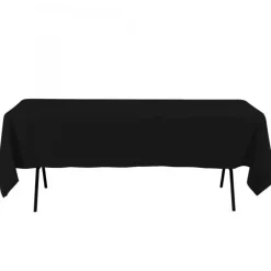 Decostar™ Economy Rectangle Polyester Table Cover 60" x 102" - Black