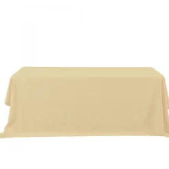 Decostar™ Economy Rectangle Polyester Table Cover 90" x 132" - Ivory