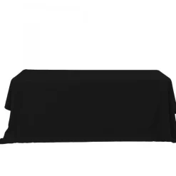 Decostar™ Economy Rectangle Polyester Table Cover 90" x 132" - Black